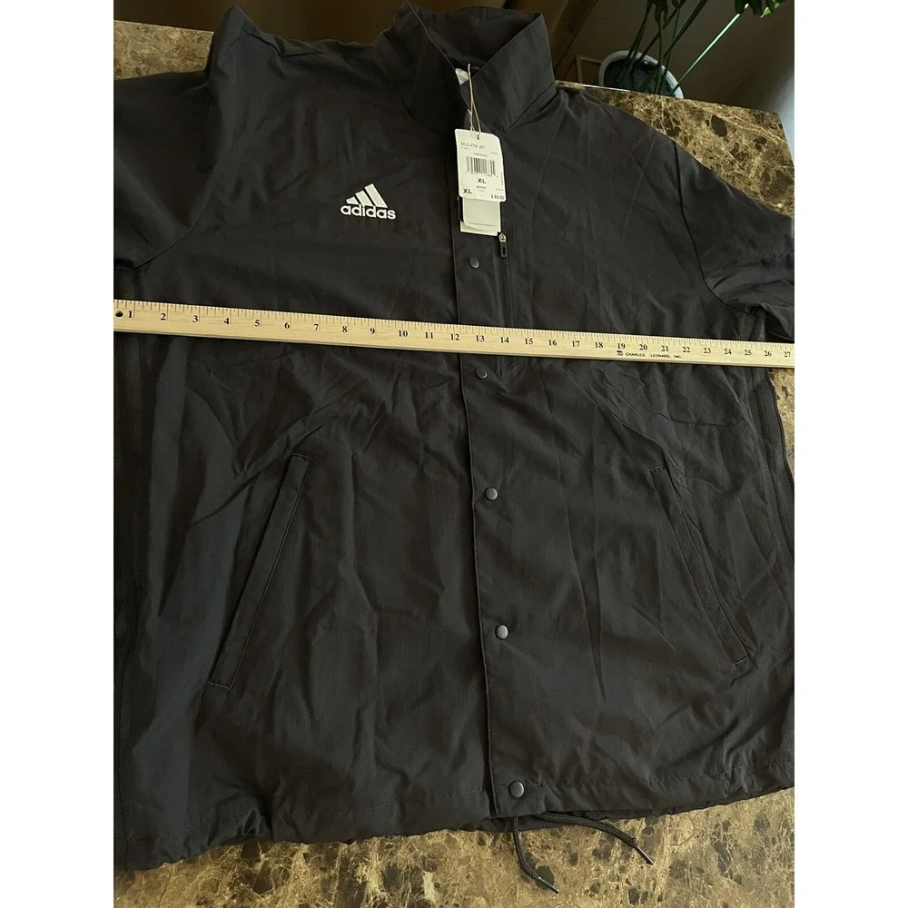 ADIDAS MLS ANTHEM MENS JACKET dark gray Size XL New